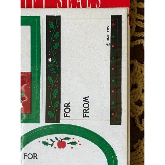 Vintage HALLMARK STICKERS - Christmas Gift Seals Tags Stickers - NIP - 4 Sheets - Picture 4 of 6